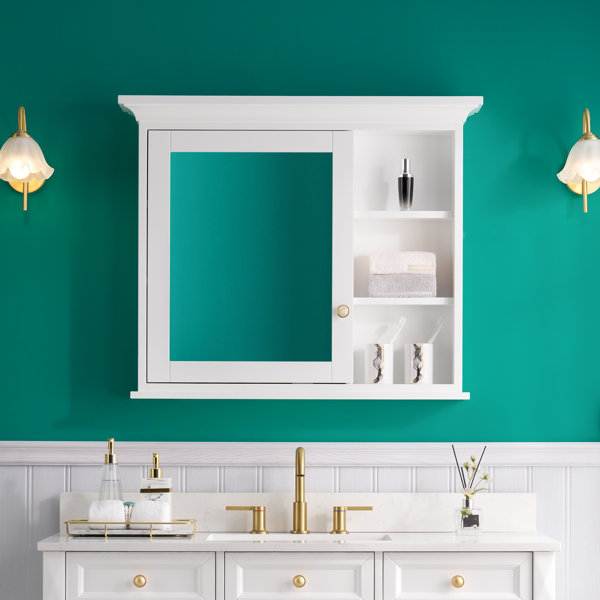 Red Barrel Studio® 30''H Surface Mount Solid Wood Framed Medicine